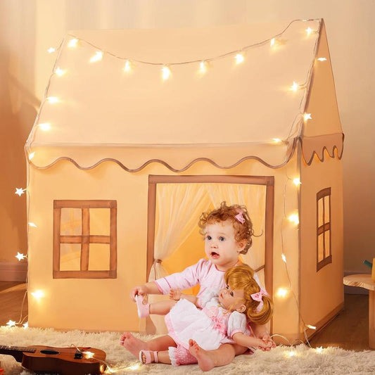 Kids Play Tent Indoor Kids Toys with Star Lights - Toddler Tent Playhouse Tents Outdoor Boys Girls Birthday Gifts