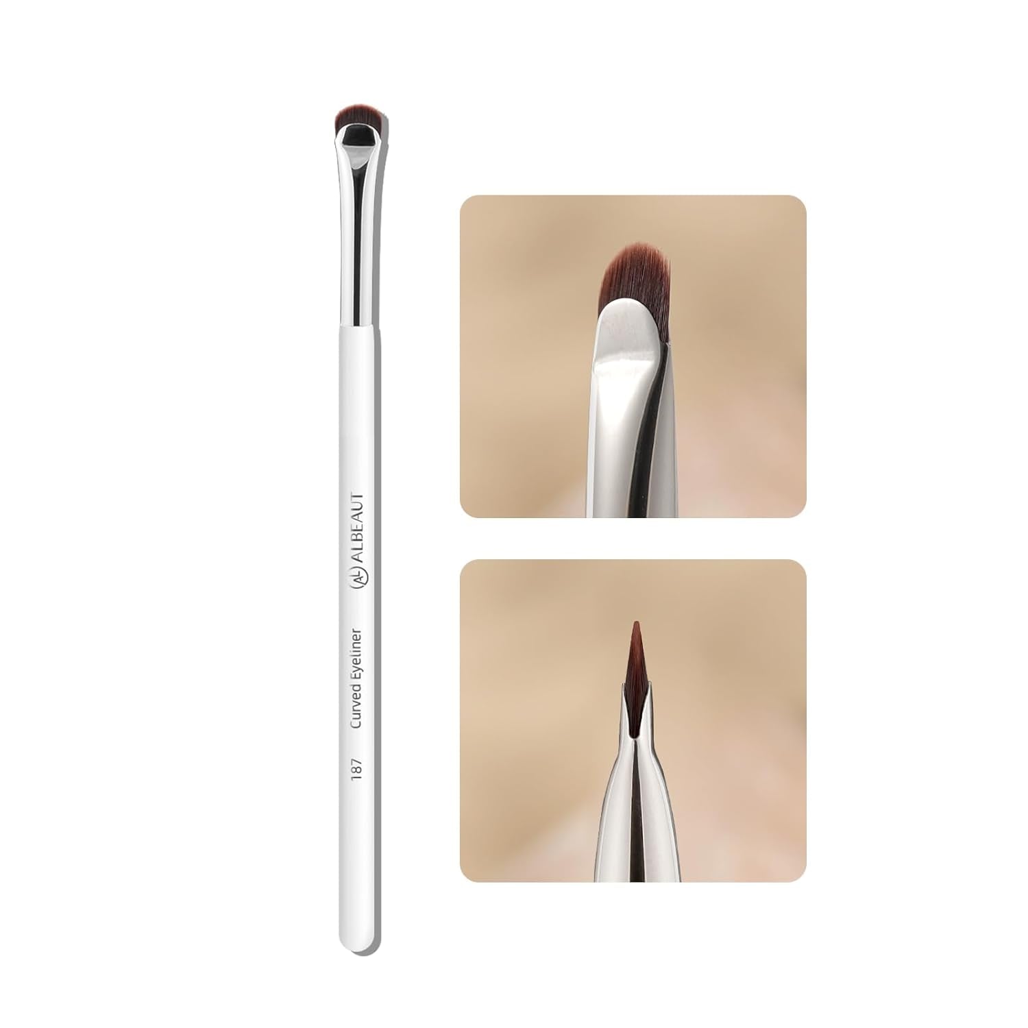 Concealer Brush, Angled under Eye Makeup Small Foundation Precision Face Blending Brush (193 Concealer Brush)