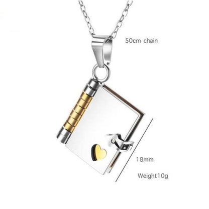 My Love Flip Book Necklace for Couples – Mini Storybook Pendant with It’S You It’S Always Been You Quote, Meaningful Romantic Jewelry, Perfect Anniversary or Valentine’S Day Gift