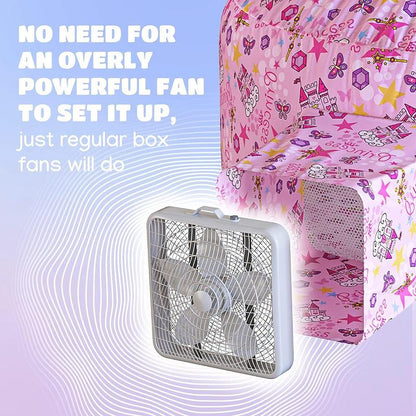 SKYWIN Air Tent Fort Playhouse for Kids (Princess)- Improved Inflatable Kids Fort Sets up and Stores Away in Seconds (WITHOUT FAN) Kids Toys Play Tent