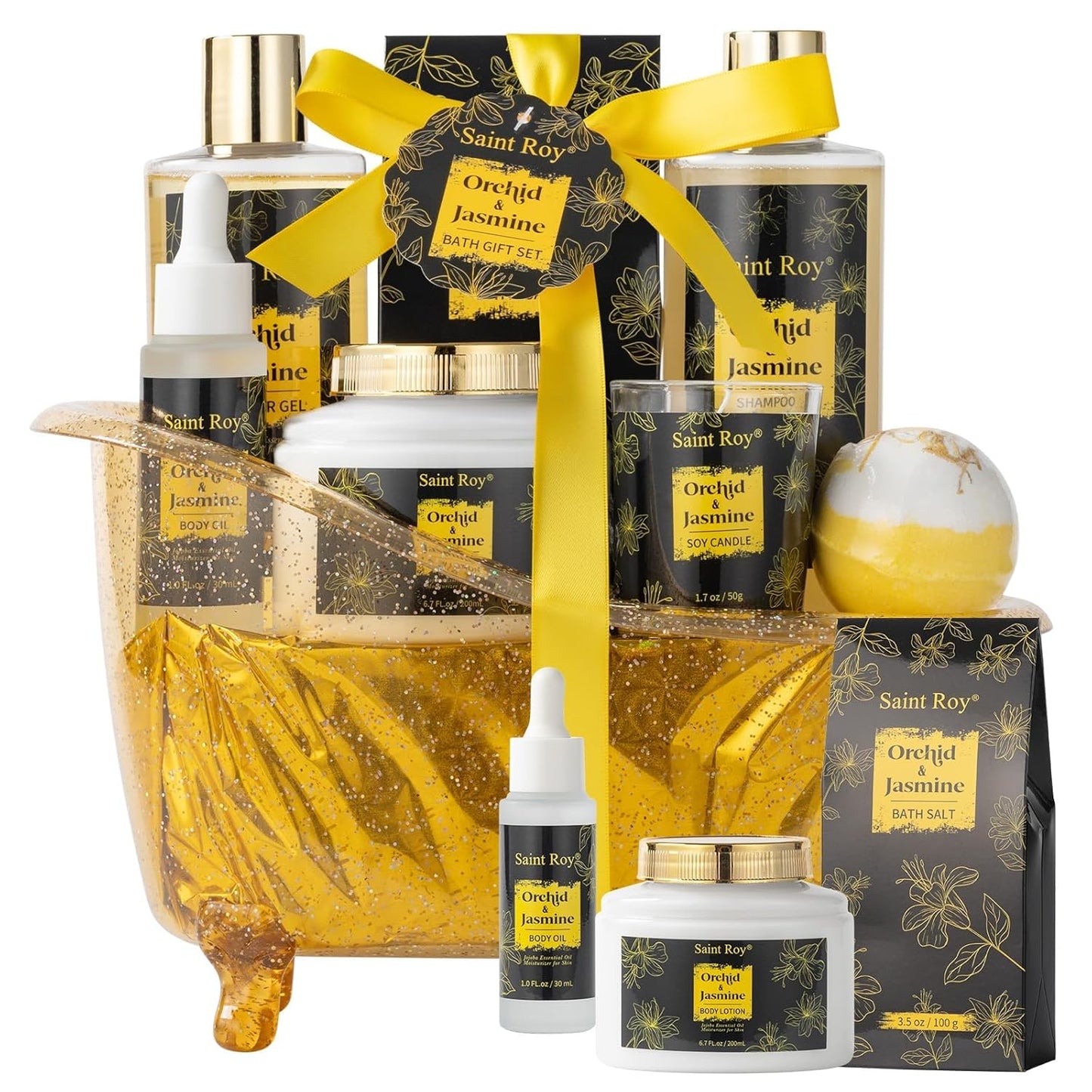 Bath & Body Gift Set, Bath Basket Spa Kit Gifts for Her Him Birthday Gifts for Women, Luxury Home Spa Kit, 8Pcschristmas Gifts for Women Ocean Vanilla, Spa Gift Baskets, Unique Mother'S Day Gifts
